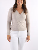 Maglioncino basic con scollo a portafoglio