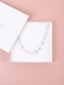 Collana girocollo con cuori sagoma e perline