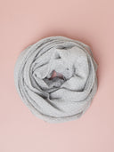 Pashmina in seta e cotone con mini pois