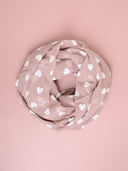 Pashmina in seta e cotone con cuori