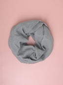 Pashmina in seta e cotone con mini pois