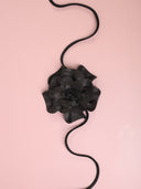 Cintura maxi fiore in pelle