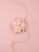 Cintura maxi fiore in pelle