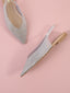 Sandalo slingback con punta full strass