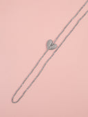Collana lunga in cristalli con cuore easy soft