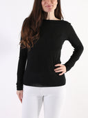 Maglia basic in misto viscosa e seta