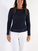 Maglia basic in misto viscosa e seta