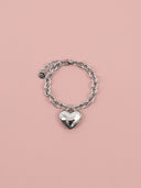 Bracciale a catena con ciondolo maxi cuore