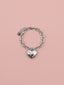 Bracciale a catena con ciondolo maxi cuore