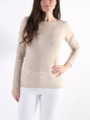 Maglia basic in misto viscosa e seta