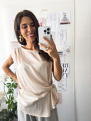 Top con fiocco polvere di stelle