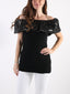 Top con scollo bardot in paillettes