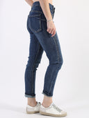 Blue jeans push-up skinny curvy con strass silver e neri