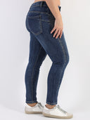 Blue jeans push-up skinny curvy con strass silver e neri