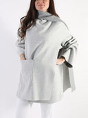 Cappottino lungo in viscosa Ginevra con maxi tasche