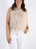 Top Gatsby con paillettes piumette
