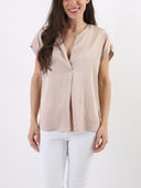 Top classy con scollo a V e pences
