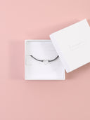Bracciale in argento 925 con cordino e cuore sagoma