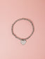 Bracciale perline e cristalli con cuore strass