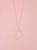 Collana lunga con maxi cuore sagoma
