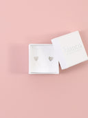 Orecchini cuore easy con B di Bianco in Argento 925