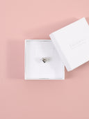 Anello regolabile con cuore bombato