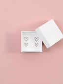 Orecchini cuore easy sagoma in argento 925