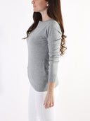 Maglioncino basic misto lana con scollo a barchetta