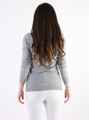 Maglioncino basic misto lana con scollo a barchetta