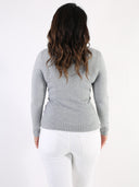 Maglioncino basic misto lana con scollo a barchetta
