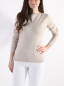 Maglioncino basic misto lana con scollo a barchetta