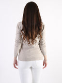 Maglioncino basic misto lana con scollo a barchetta