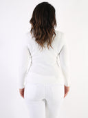 Maglioncino basic misto lana con scollo a barchetta