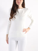 Maglioncino basic misto lana con scollo a barchetta