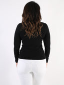 Maglioncino basic misto lana con scollo a barchetta