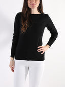 Maglioncino basic misto lana con scollo a barchetta