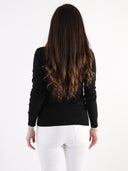 Maglioncino basic misto lana con scollo a barchetta
