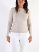 Maglioncino basic misto lana con scollo a barchetta
