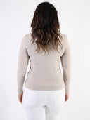 Maglioncino basic misto lana con scollo a barchetta