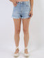 Bundle: shorts denim e top blu + collana OMAGGIO