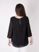 Camicia basic con bottoncino sulla schiena