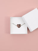 Bracciale cuore in argento con B di Bianco