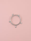 Bracciale rigido multifilo con charms cuoricini