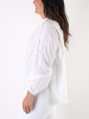 Camicia over con colletto alla coreana e bottoncino