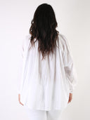 Camicia over con colletto alla coreana e bottoncino