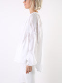 Camicia over con colletto alla coreana e bottoncino