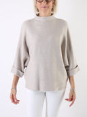 Maglione con maniche a pipistrello a 3/4
