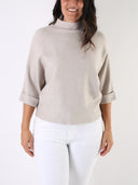 Maglione con maniche a pipistrello a 3/4