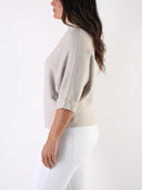 Maglione con maniche a pipistrello a 3/4