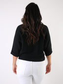 Maglione con maniche a pipistrello a 3/4